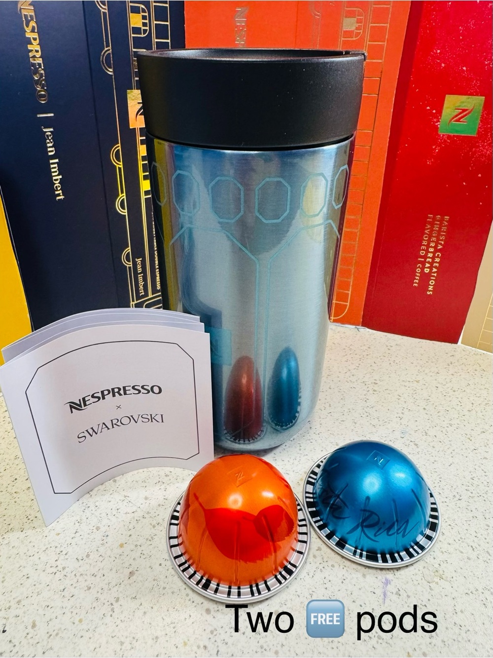 Nespresso
2026 Swarovsi travel tumbler